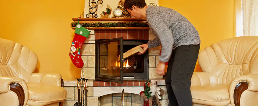 Rusted Metal Fireplace Restoration in Columbus, Georgia